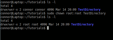 Using the chown command