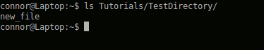 Screehsnot of listing a directory relative to where you are at.