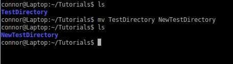 Using mv to move a file or directory.
