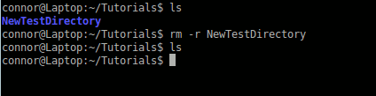 Using rm -r to recursively remove a directory