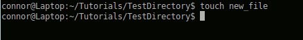 Using touch to make a file